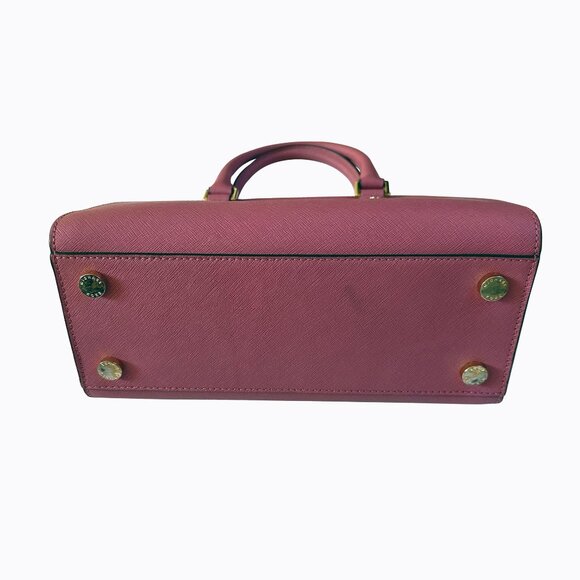 Michael Kors Selma Leather Tulip Pink Rose Leather Satchel Shoulder Tote HandBag - Picture 8 of 11